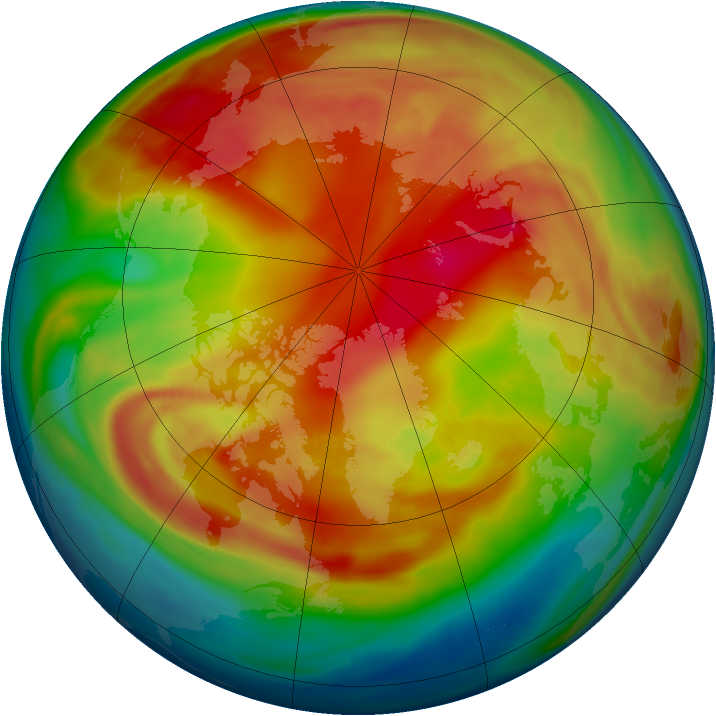 Arctic ozone map for 15 February 2006